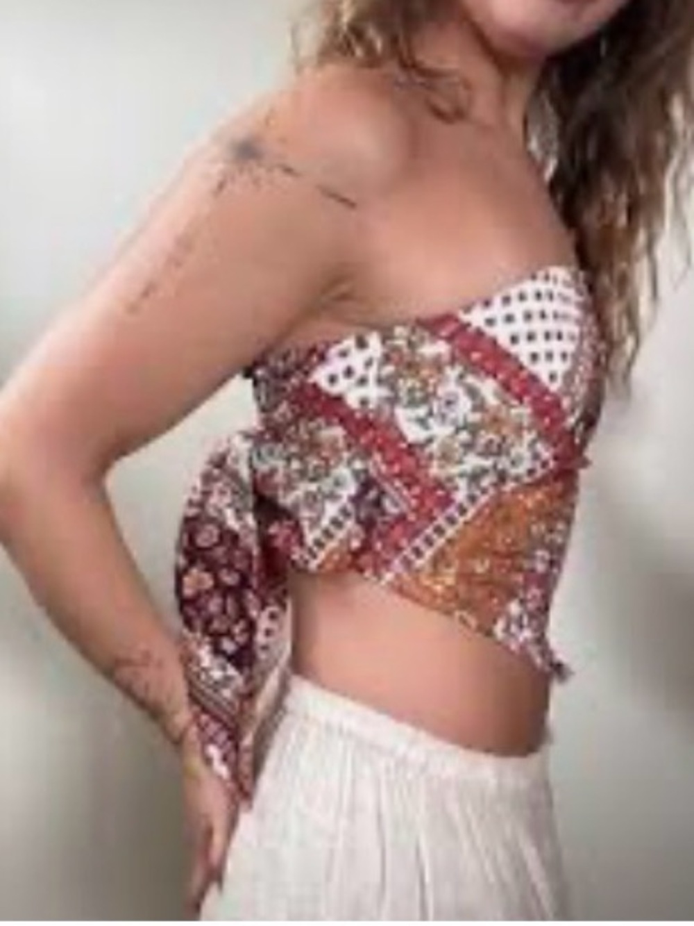 Altar'd State strapless bandana tube top. XL